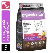 Сухой корм для собак Probalance Рацион гурмана с говядиной и ягненком, 2кг